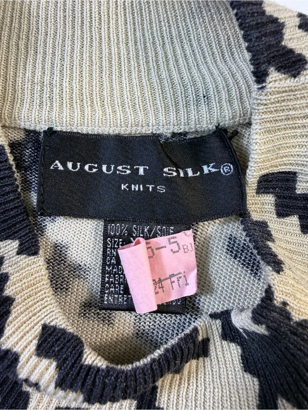 august silk sleeveless houndstooth